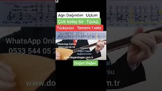 Ağrı Dağından Uçtum Notaları Nota Solfej [upl. by Esorlatsyrc]