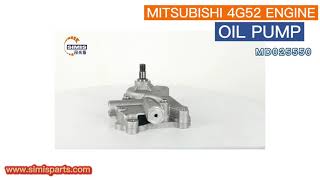 OIL PUMP MITSUBISHI 4G52 4G54B V32 ENGINE AFTERMARKET PARTS FGC25 FORKLIFT MD025550 [upl. by Tansey]