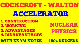 COCKCROFT WALTON ACCELERATOR  NUCLEAR PHYSICS  WITH EXAM NOTES [upl. by Maxwell436]