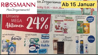 ROSSMANN Wochenprospekt Angebote und Aktionen gültig ab 15 Januar [upl. by Laen393]