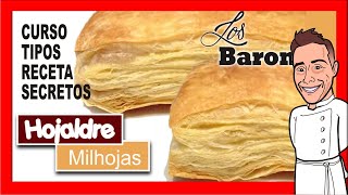 📶👨🏼‍🍳 TODO SOBRE EL HOJALDRE 🔺 LOS BARONI  ALL ABOUT THE PUFF PASTRY cursos de pastelería online [upl. by Meekah]