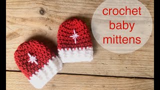 crochet baby mittens [upl. by Bickart]