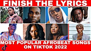 Finish The Lyrics TikTok 2022  Guess The TikTok Lyrics  Most Popular Songs  Music Quiz [upl. by Nedah]