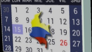 Calendario Festivos Colombia [upl. by Okomom]