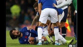 Horrifying moment Andre Gomes suffers ankle break injury during Everton vs Tottenham [upl. by Atinrahc]