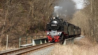 Harzquerbahn  Winterdampf der IGHSB im Frühling 2014 [upl. by Neetsirhc415]