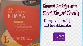 Kimya test toplusu 2023 Kimyəvi tarazlığa aid hesablamalar 122 [upl. by Seltzer]