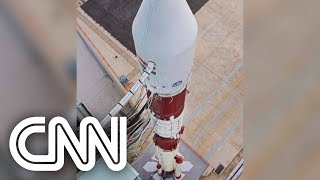 Satélite brasileiro é lançado com sucesso na Índia  CNN DOMINGO [upl. by Latihs]