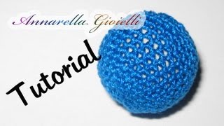 Tutorial  Rivestire perla alluncinetto  Crochet bead [upl. by Mafala]