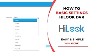 Hilook DVR Basic Setup [upl. by Leugar]