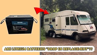 Are Lithium batteries actually a “drop in replacement” for a motorhome [upl. by Eliathas]