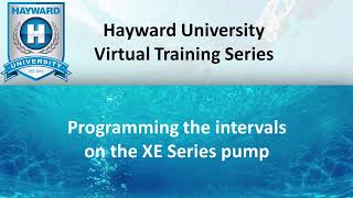 Hayward XE Series Pool Pumps  Schedule Programming [upl. by Enajyram]