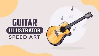 Making A Guitar in Adobe Illustrator [upl. by Llehcar]