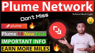 Plume Network Testnet Airdrop Complete the 15 New Task amp Earn More Free Miles [upl. by Sherborne]