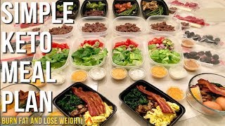 Simple Keto Meal Plan For The Week  Burn Fat and Lose Weight [upl. by Dahij32]