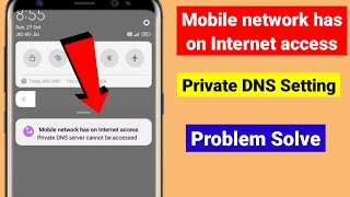 Mobile network has no internet Access  Private DNS server cannot be accessed problem fix [upl. by Aizatsana]