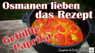 Perfekt gefüllte türkische Paprika mit Hackfleisch aus dem Dutch Oven Rezept  Etli Biber Dolması [upl. by Anelah]