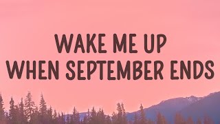 Green Day  Wake Me Up When September Ends Lyrics [upl. by Tedra]