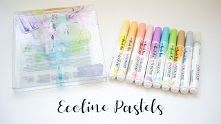 Ecoline Brush Pens Swatch  ✨ PASTEL ✨ Edition [upl. by Sergio]