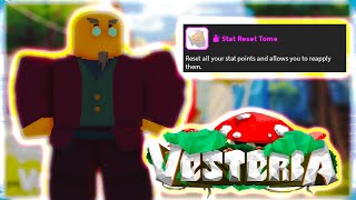 SECRET HOW TO GET FREE STAT RESETS quotUNLIMITED STAT RESETSquot  Roblox Vesteria [upl. by Iliram516]