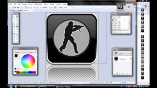 PaintNet Tutorial Make your own BlackWhite RocketDock Icons [upl. by Kitchen122]