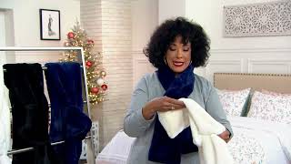 Sprigs Faux Fur PullThrough Scarf with Zipper Pocket on QVC [upl. by Zitvaa48]