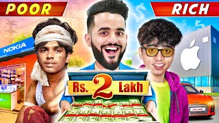 I gave Rs200000 to a Rich Boy Vs Poor Boy to spend in 60 minutes Challenge [upl. by Milt]