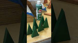 Painting some Christmas trees 15 degree cuts [upl. by Lilaj500]