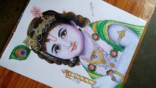 Drawing Krishna । How To Draw Krishna [upl. by Anavoj914]