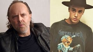 Lars Ulrich Reacts To Justin Bieber Kanye West Wearing Metallica Shirts  Rock Feed [upl. by Nilsoj]