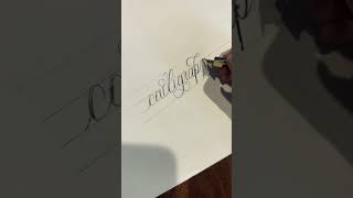 3 of 3 calligraphy styles with pointed pen dippencalligraphycalligraphystylesmetallicink [upl. by Asiulana]