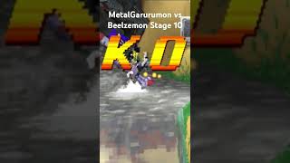 Digimon Rumble Arena Playstation 1 as MetalGarurumon vs Beelzemon Stage 10 [upl. by Sherman]