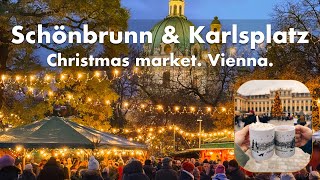 Vienna vlog  Christmas Market at Schönbrunn amp Karlsplatz Christmas Market [upl. by Welsh]