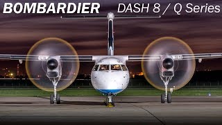 Bombardier Dash 8Q Series  engines with sabres [upl. by Anwahsal923]