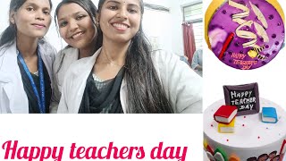 Happy teachers day  Teachers day celebration 🎁 collegelife minblog [upl. by Rimat]