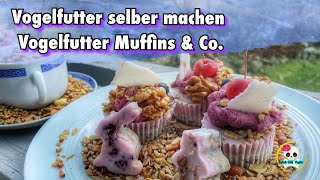 Vogelfutter selber machen  Vogelfutter Muffins  Kekse amp Vogelfutter Tassen  mit Kokosfett [upl. by Onnem]