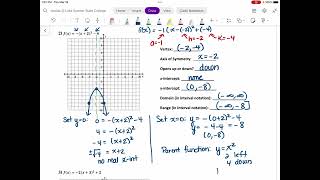 41 Quadratic Functions  Part 2 of 4 MAC1105 Online [upl. by Labaw744]