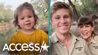 Bindi Irwins Daughter Grace Makes Adorable Video About Her Bunny Terri Irwin [upl. by Enileme]