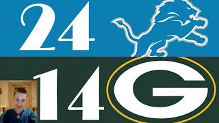 The Lions Get Their 3rd Straight Win in Lambeau 2414 [upl. by Ellerrehs]