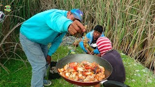 Pescando Camarones con Atarraya en Río  Pesca y Cocina al Aire Libre [upl. by Iz]