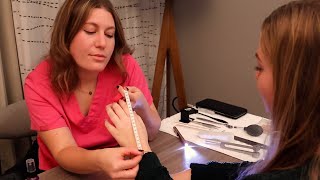 Detailed Real Person ASMR Hand Exam  Measuring Sensory Strength [upl. by Kali]