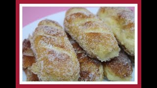 XUXOS DE CREMA CASEROS FACILES  RICOS 🍩 Rosa cocinando [upl. by Trotter]