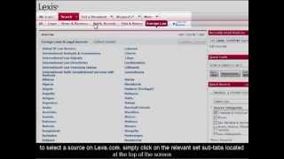 Lexiscom  Selecting Sources [upl. by Ecirpac]