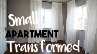 INTERIOR DESIGN Transforming a Small Apartment With Paint  Our First Home [upl. by Garneau]