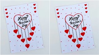 Easy amp Beautiful white paper Teachers day Card makingDIY Handmade Happy Teacher day greeting Card [upl. by Jerrome]