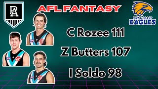 Port Adelaide vs West Coast Eagles AFL Fantasy Game Review 2024 [upl. by Nel]