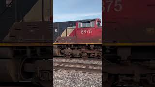 CN 8875 leads a manifest through Durand with a gp38 trailing [upl. by Prevot]