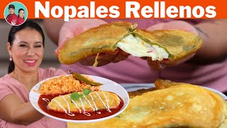 Mira como Hice estos Nopales Rellenos con su Salsa de Guajillo tienes que probarlos [upl. by Ynney865]