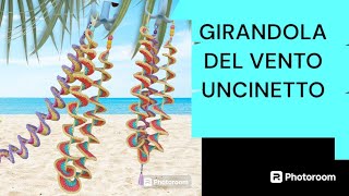 GIRANDOLA DEL VENTO uncinetto🪁🪁 spirale del vento video tutorial 🪁🪢🧶🪢 elenagabryela [upl. by Aihsena296]