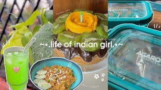 Day in my life🌿🎀 Aesthetic Vlog indian  Agaro unboxing cooking birthday cake  life in India [upl. by Coltun]